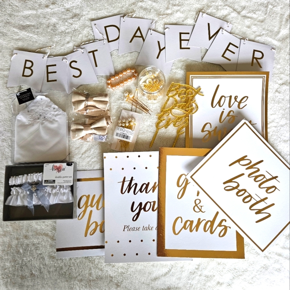 'Best Day Ever' Wedding Banner, Signs, Cake Topper, and More Bundle